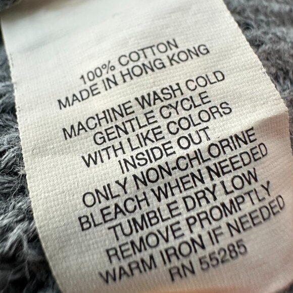 Express Men's XL Gray Ribbed Full Zip-Up Sweater 100% Cotton - Picture 13 of 13